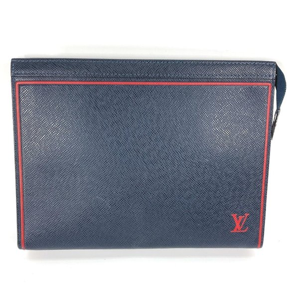 LOUIS VUITTON Red Leather Pouch - Picture 1 of 9